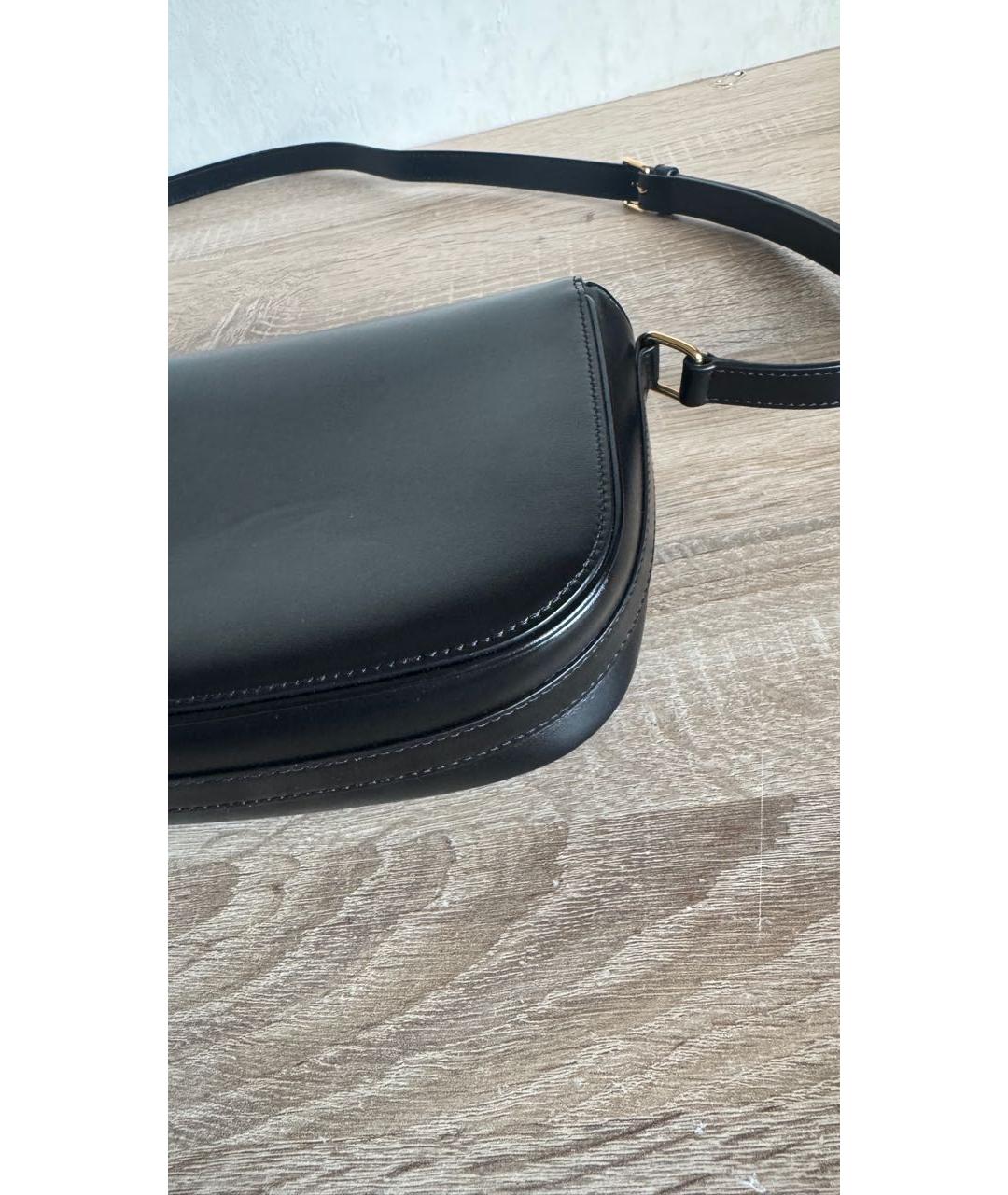 CELINE Черная кожаная сумка через плечо, фото 6