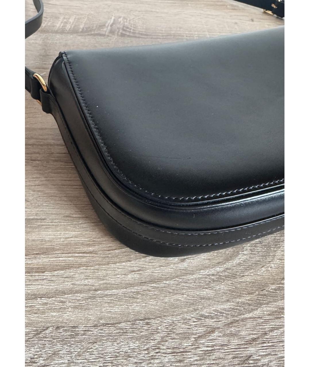 CELINE Черная кожаная сумка через плечо, фото 5