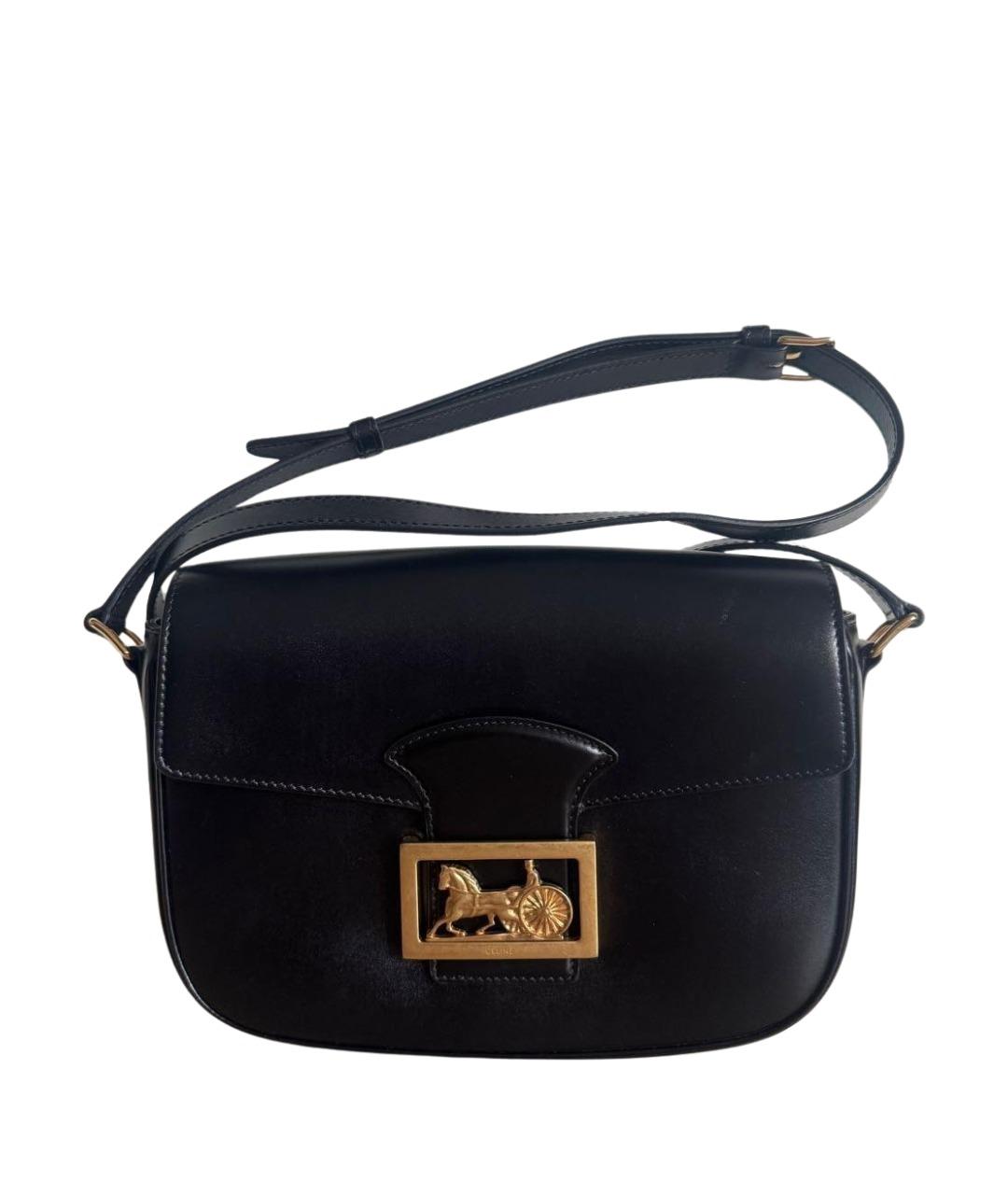 CELINE Черная кожаная сумка через плечо, фото 1