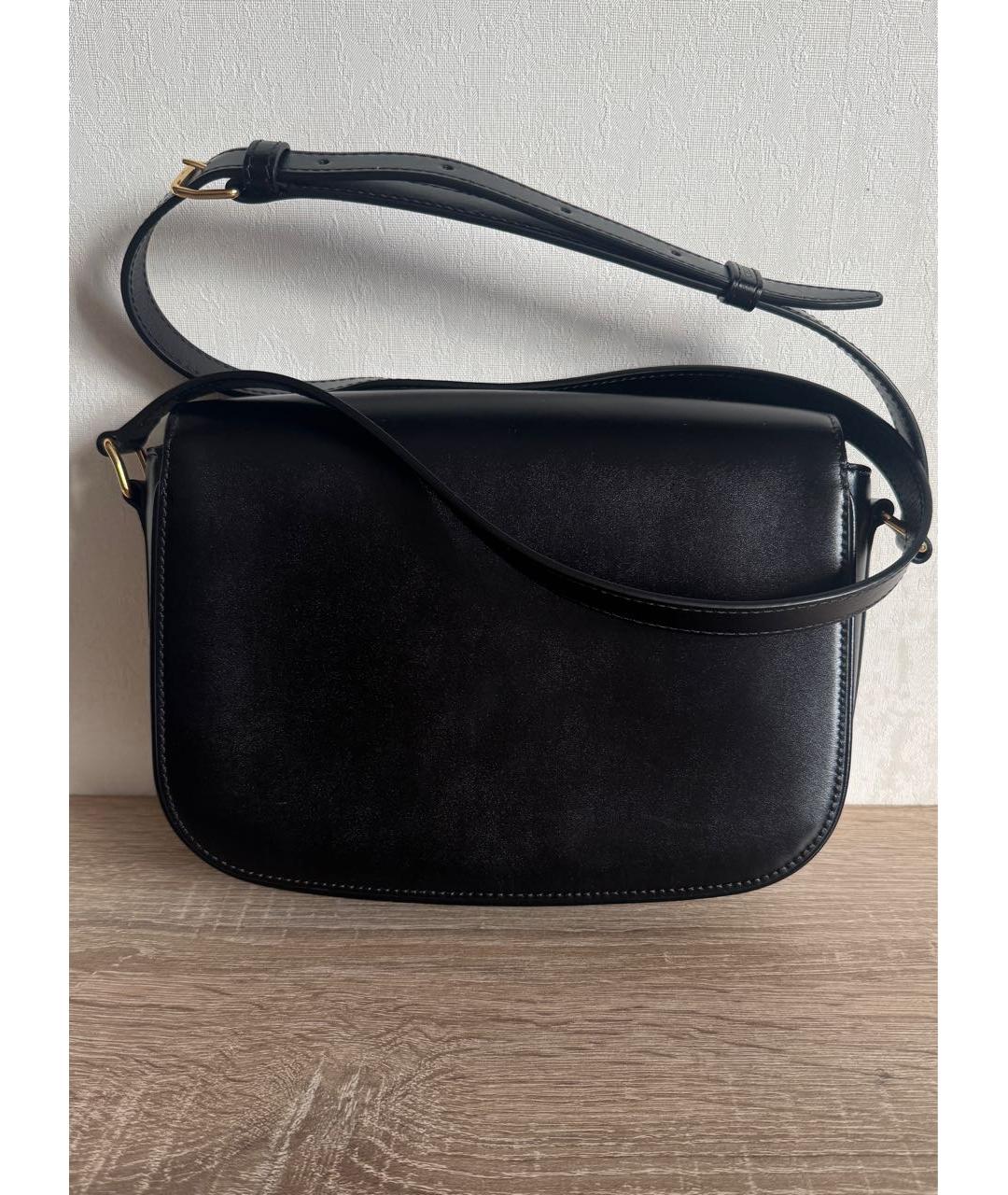 CELINE Черная кожаная сумка через плечо, фото 2