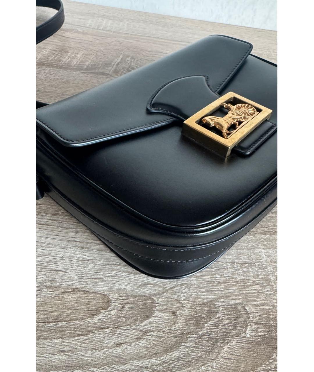 CELINE Черная кожаная сумка через плечо, фото 3