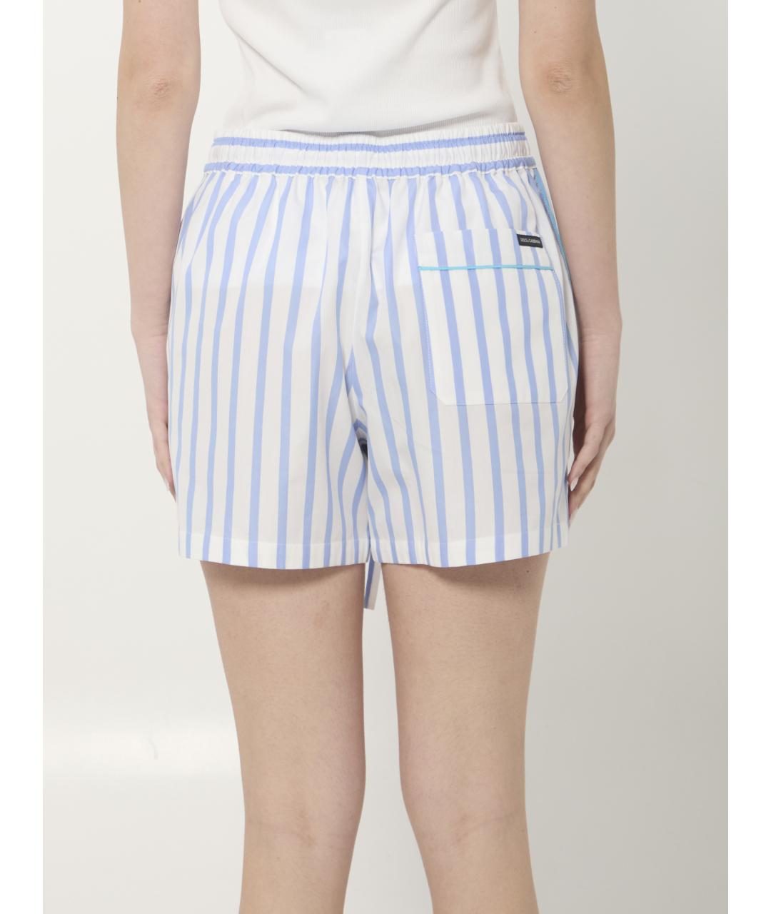DOLCE&GABBANA Голубые хлопковые шорты, фото 4