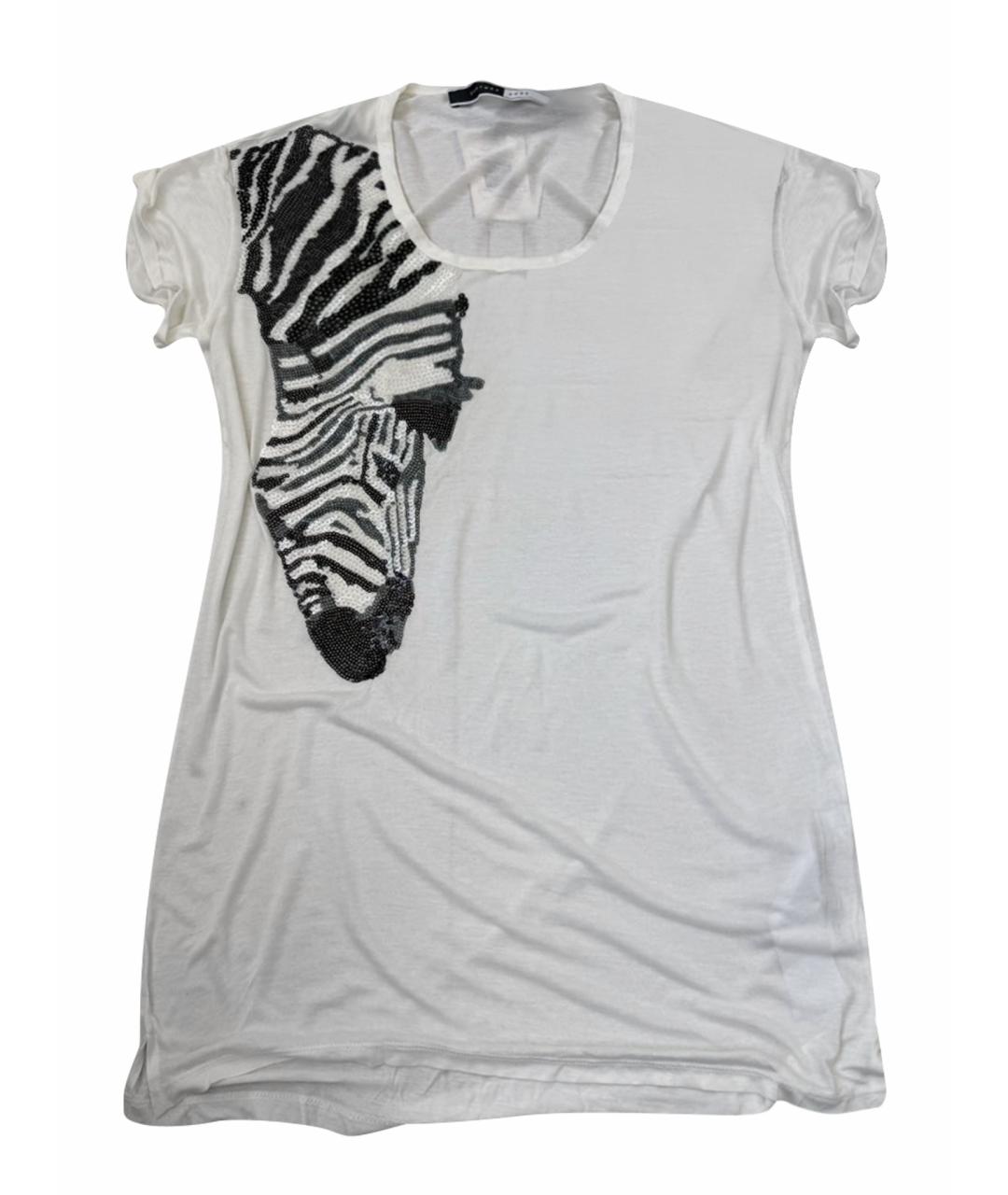 MAX MARA Белая вискозная футболка, фото 1