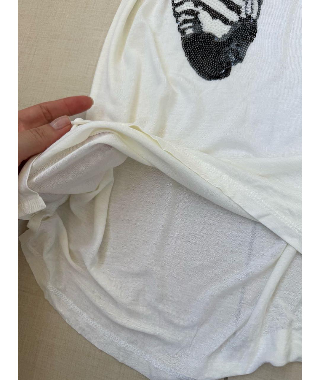 MAX MARA Белая вискозная футболка, фото 4
