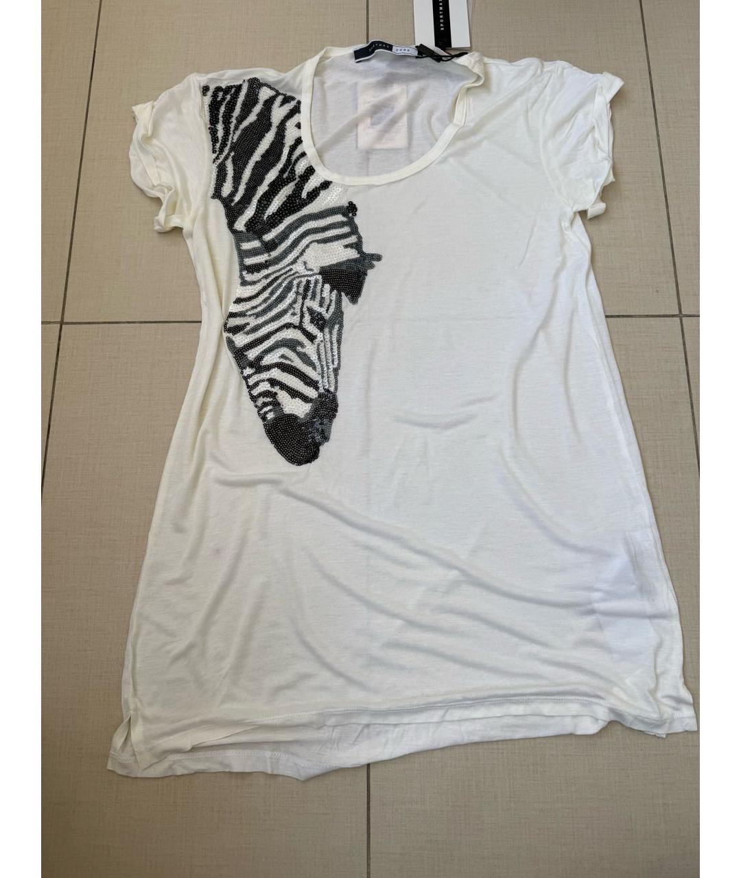 MAX MARA Белая вискозная футболка, фото 6