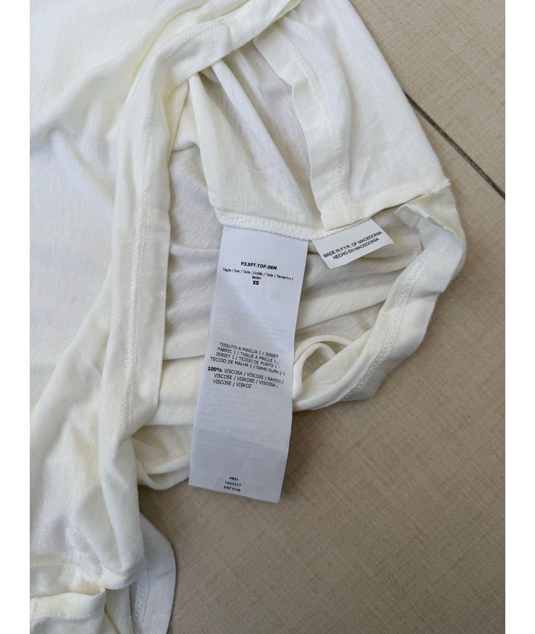 MAX MARA Белая вискозная футболка, фото 5