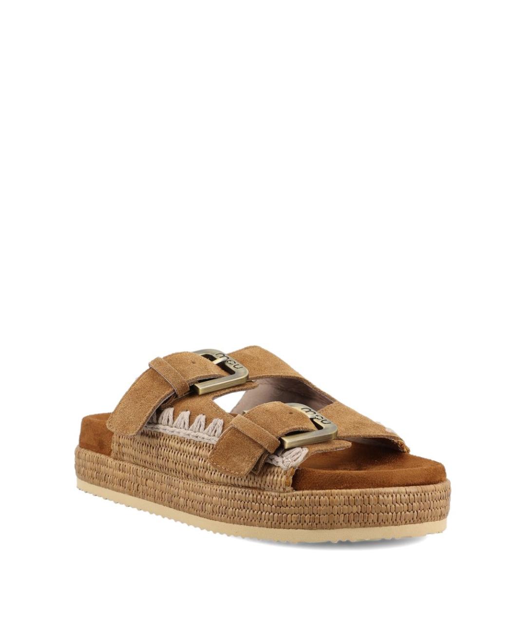 MOU Коричневые замшевые сандалии, фото 2