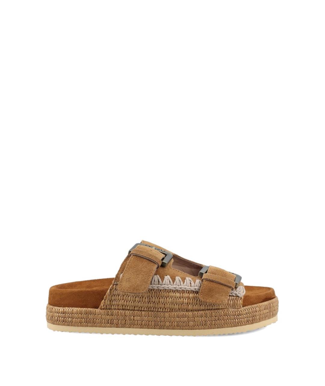 MOU Коричневые замшевые сандалии, фото 1