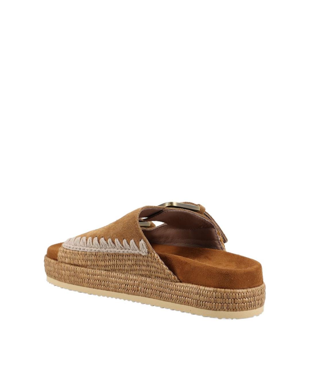 MOU Коричневые замшевые сандалии, фото 3