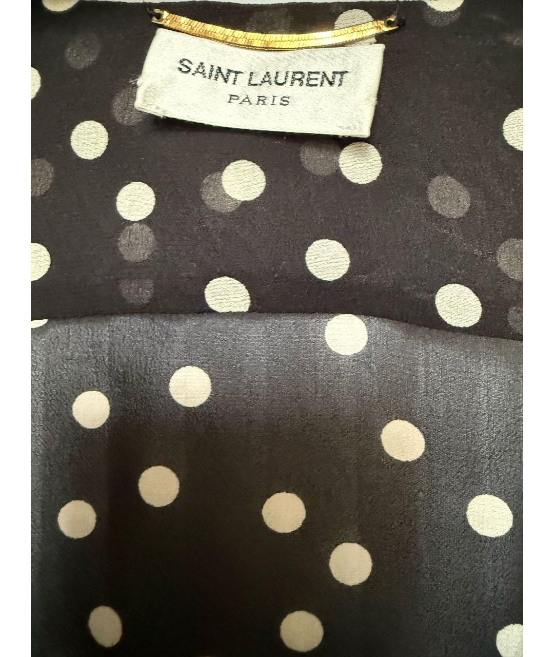 SAINT LAURENT Черная шелковая блузы, фото 2