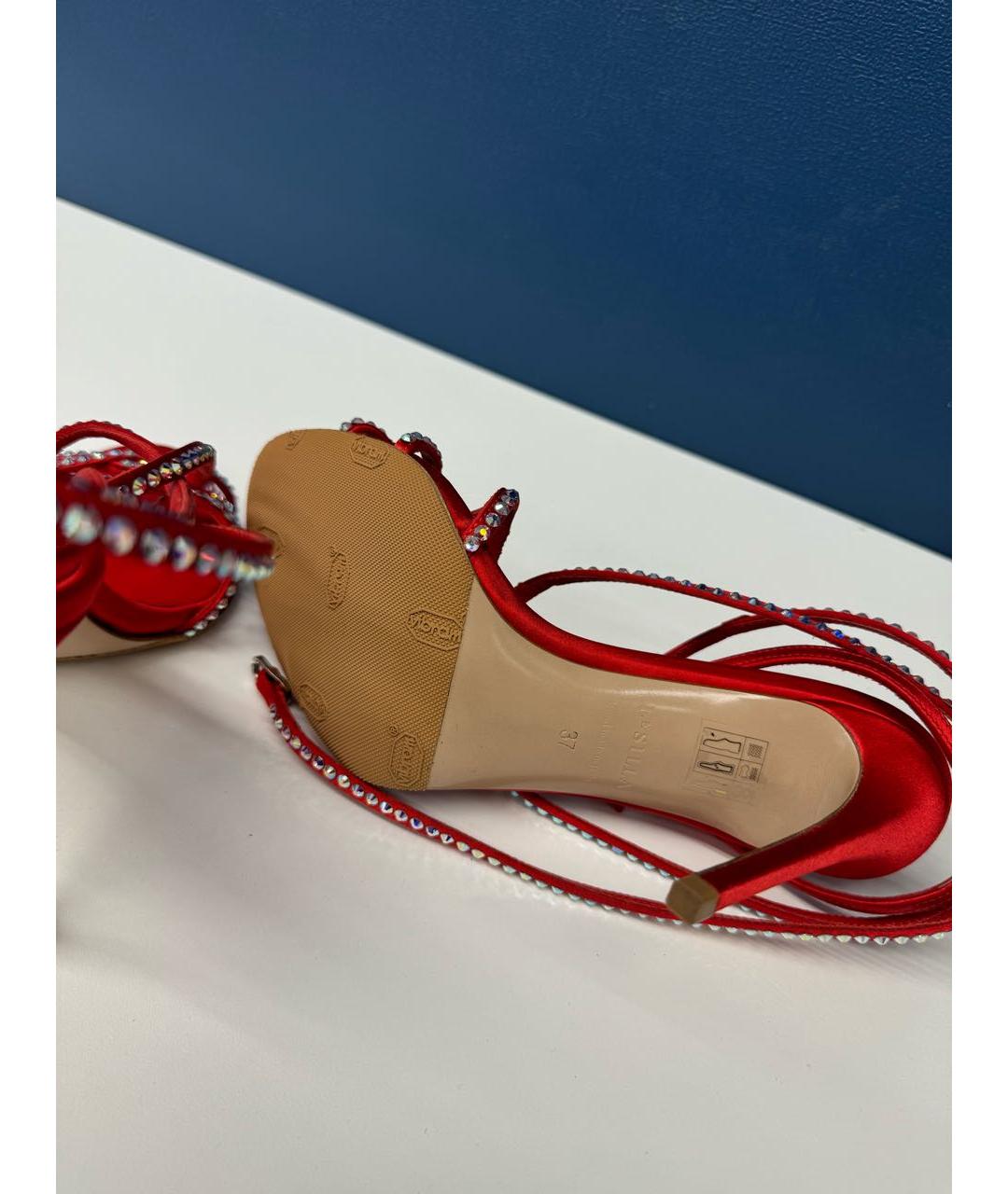 LE SILLA Красные текстильные босоножки, фото 6