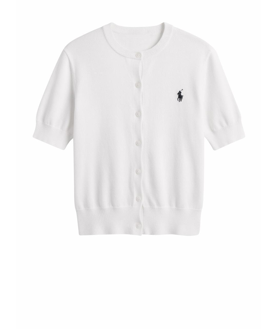 POLO RALPH LAUREN Белый хлопковый кардиган, фото 1