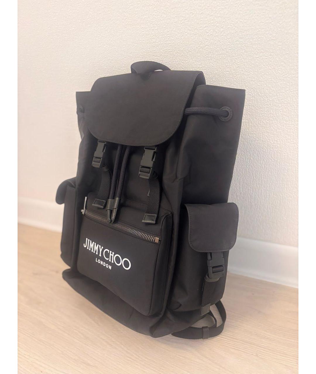 JIMMY CHOO Черный тканевый рюкзак, фото 2