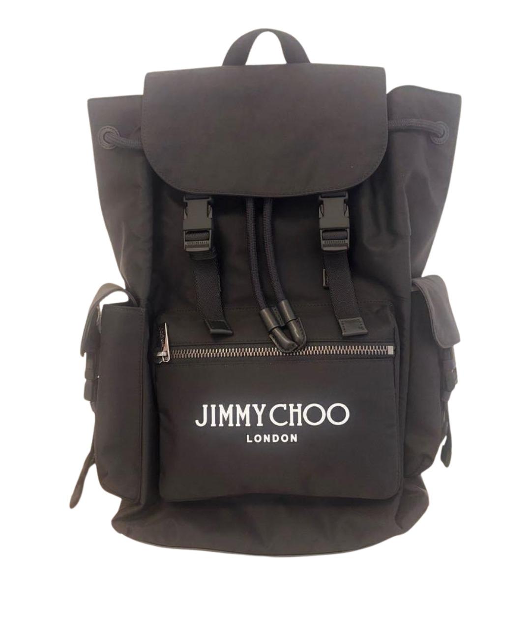 JIMMY CHOO Черный тканевый рюкзак, фото 1