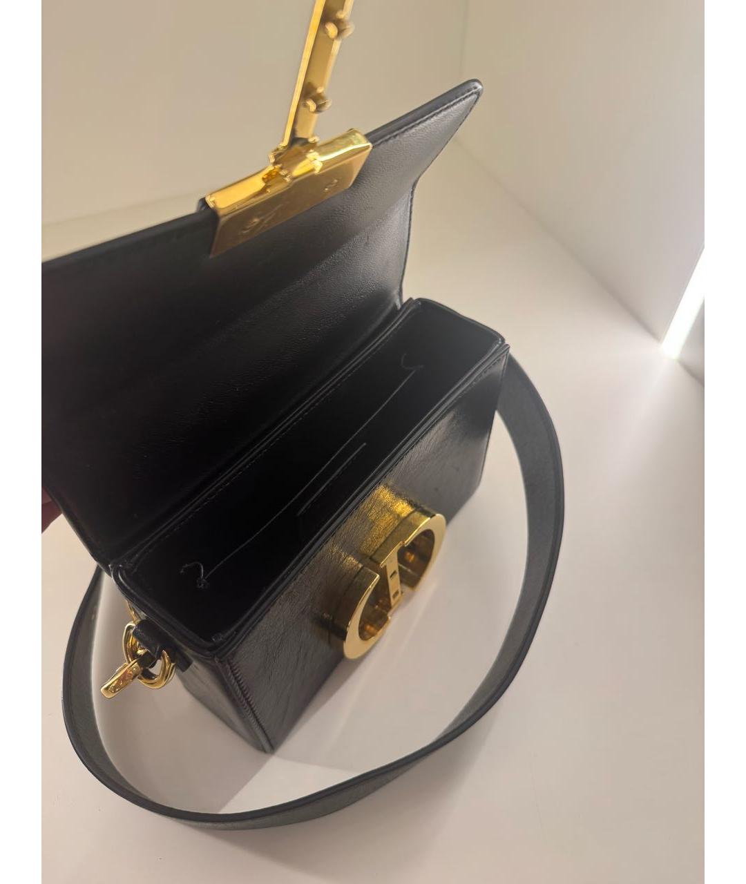 CHRISTIAN DIOR Черная кожаная сумка через плечо, фото 4