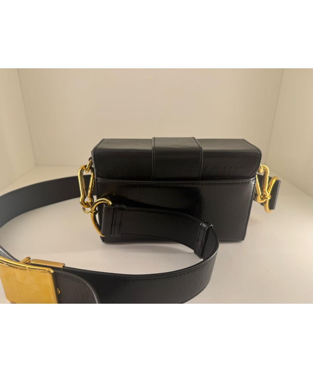 CHRISTIAN DIOR Черная кожаная сумка через плечо, фото 3