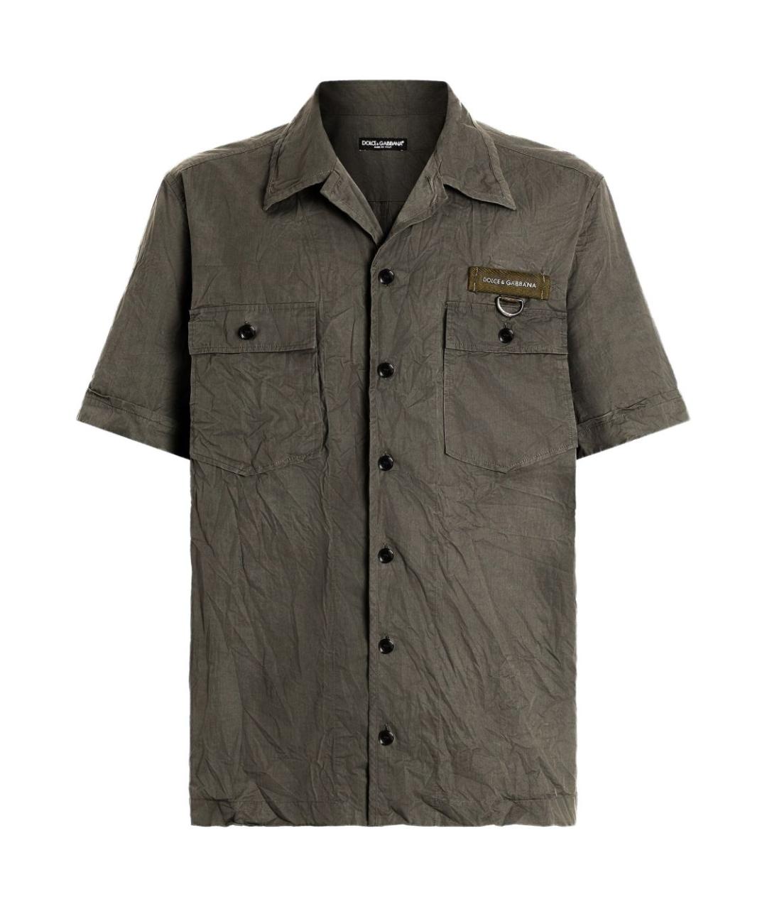 DOLCE&GABBANA Серая хлопковая кэжуал рубашка, фото 1