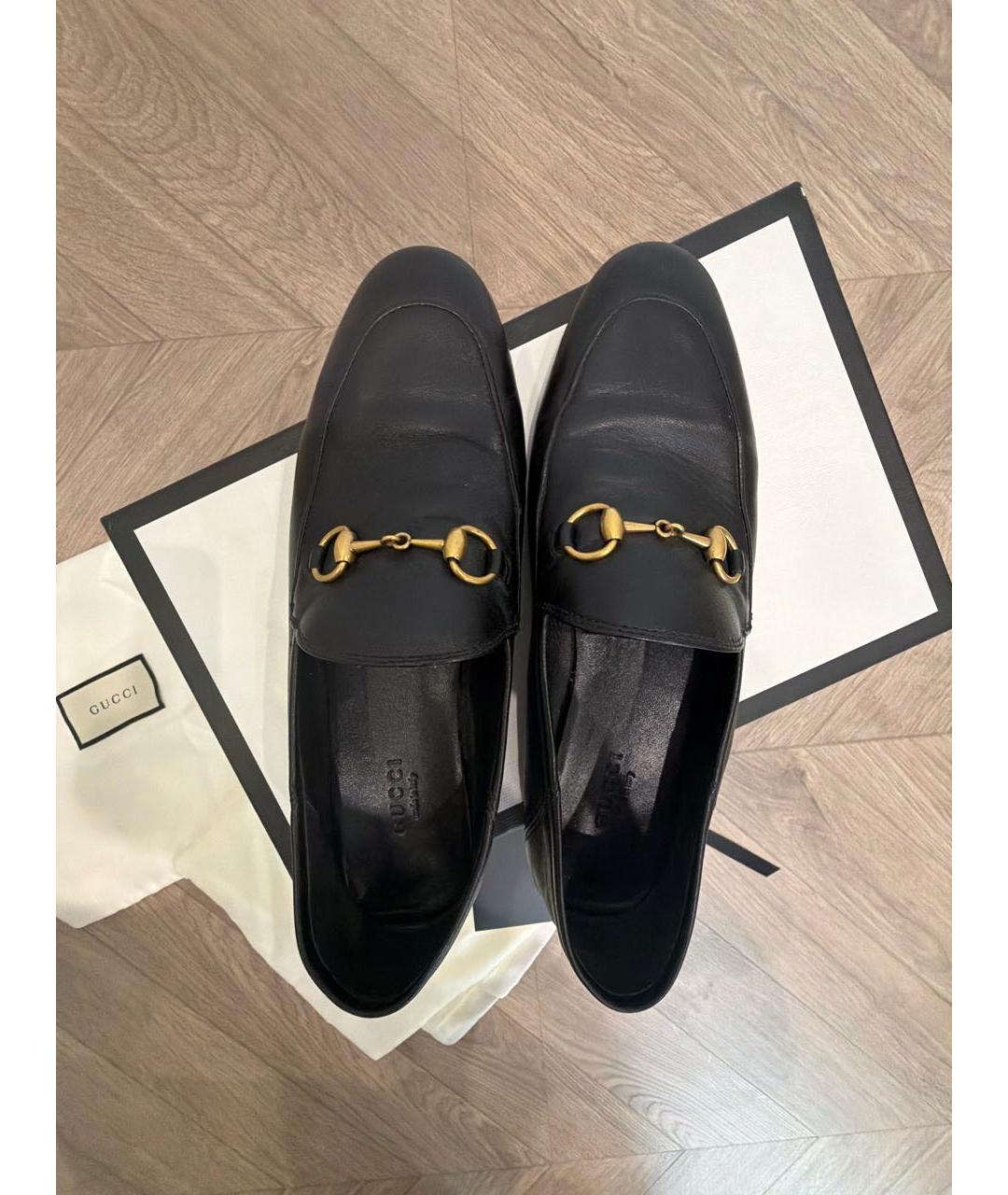 GUCCI Черные кожаные лоферы, фото 3