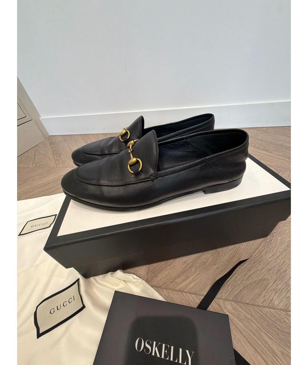 GUCCI Черные кожаные лоферы, фото 7