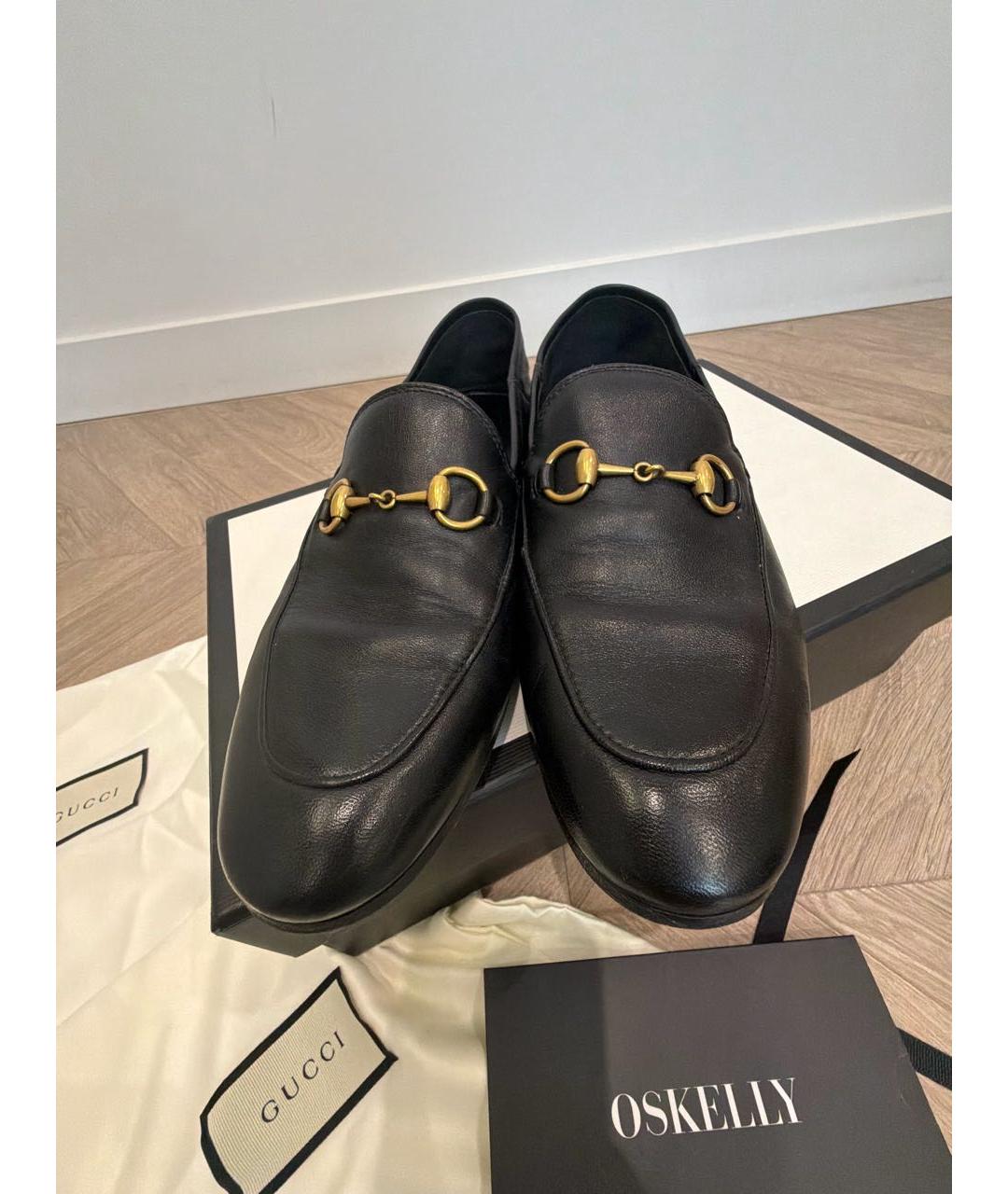 GUCCI Черные кожаные лоферы, фото 2