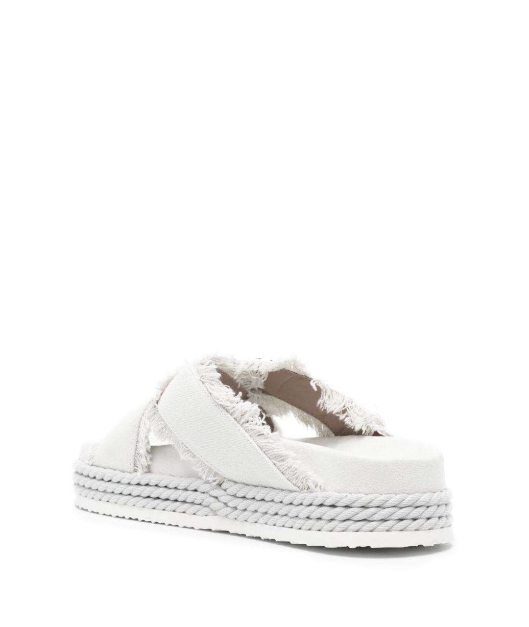 MOU Бежевые текстильные сандалии, фото 3