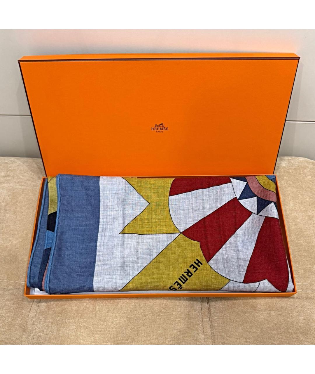 HERMES Мульти кашемировый платок, фото 2