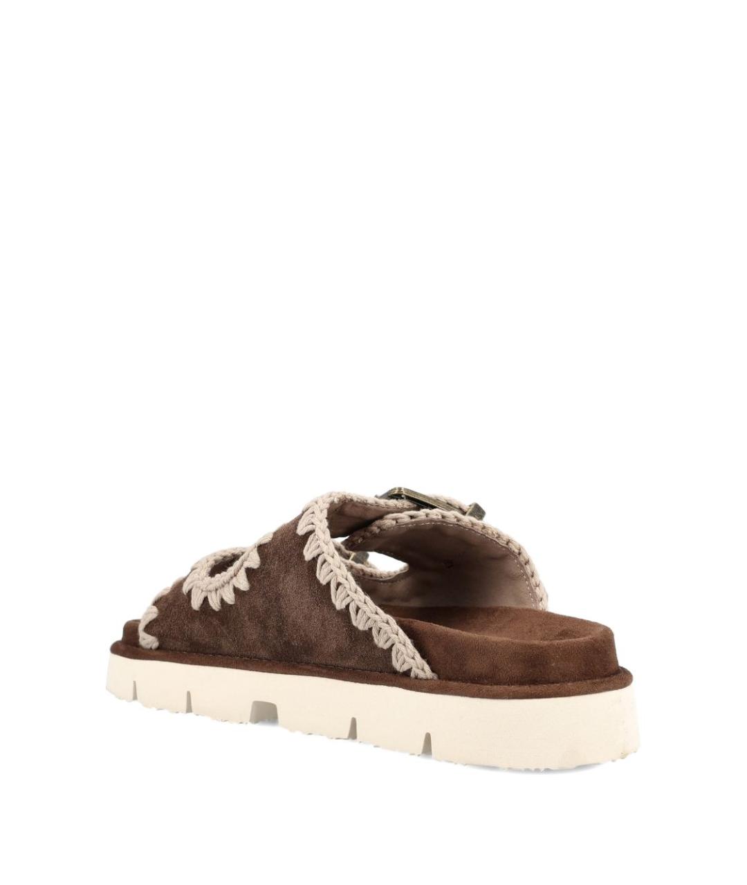 MOU Коричневые замшевые сандалии, фото 2