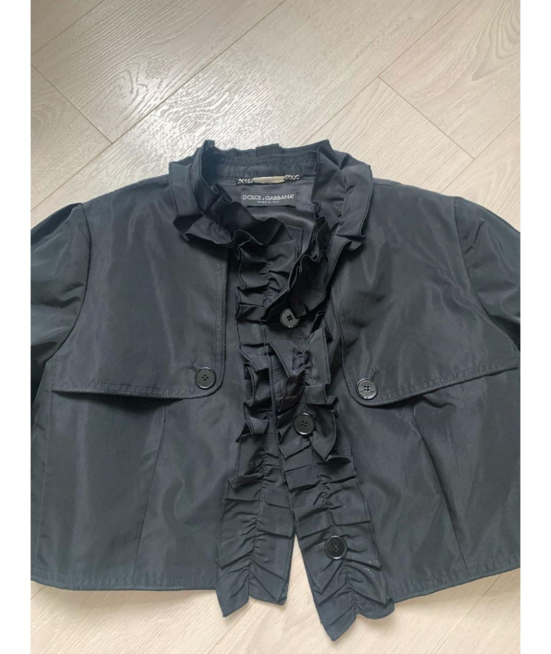 DOLCE&GABBANA Черный полиэстеровый жакет/пиджак, фото 3