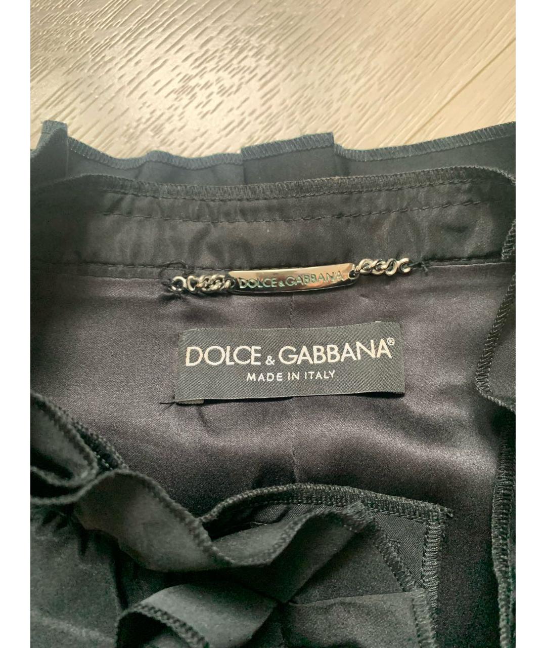 DOLCE&GABBANA Черный полиэстеровый жакет/пиджак, фото 6