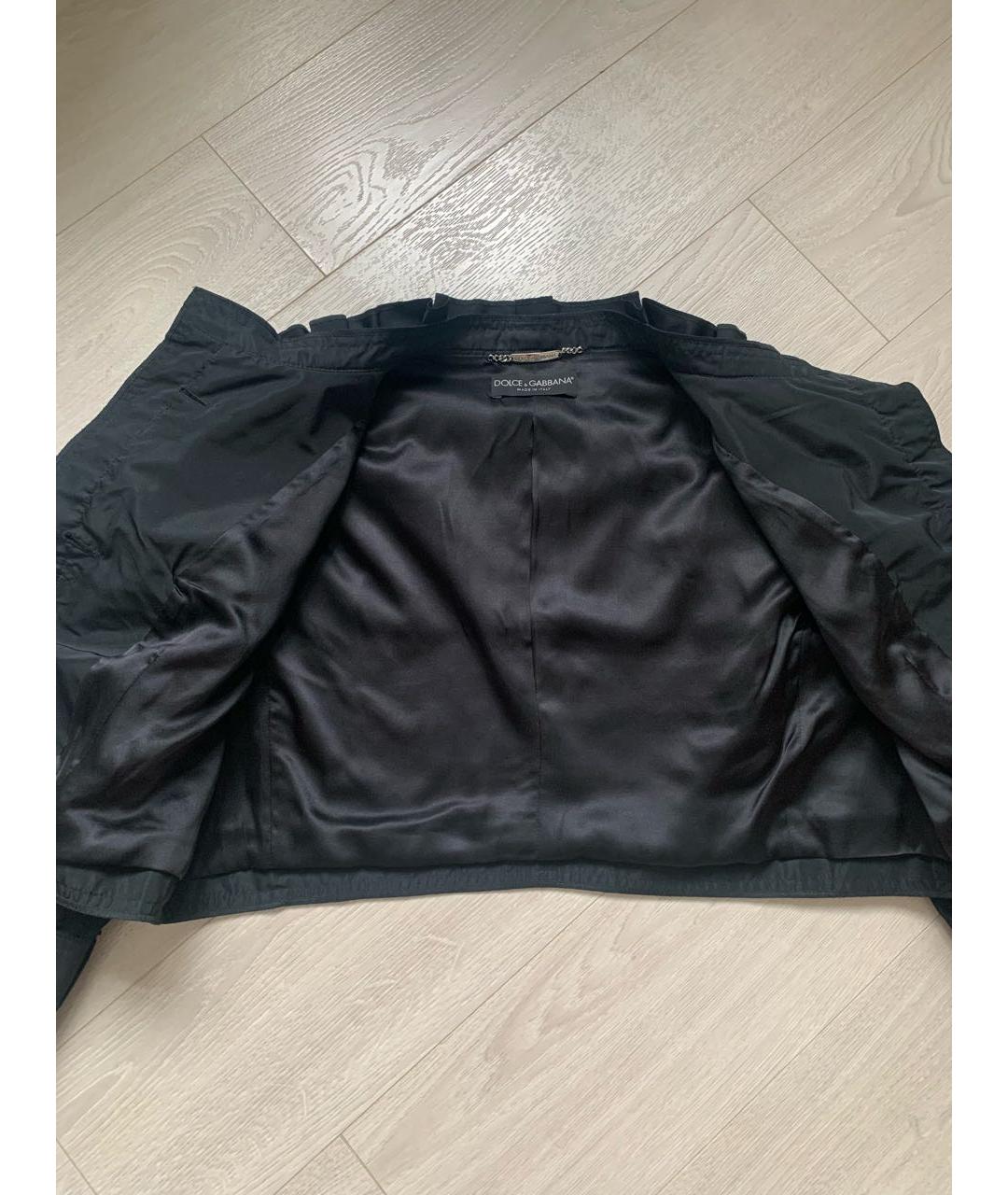 DOLCE&GABBANA Черный полиэстеровый жакет/пиджак, фото 4