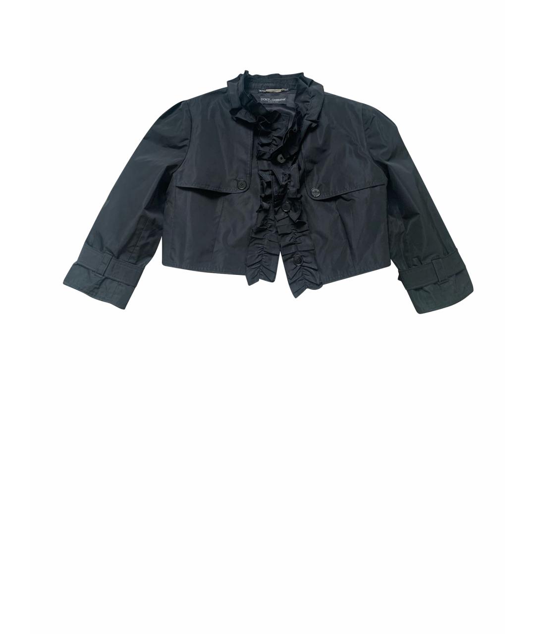 DOLCE&GABBANA Черный полиэстеровый жакет/пиджак, фото 1