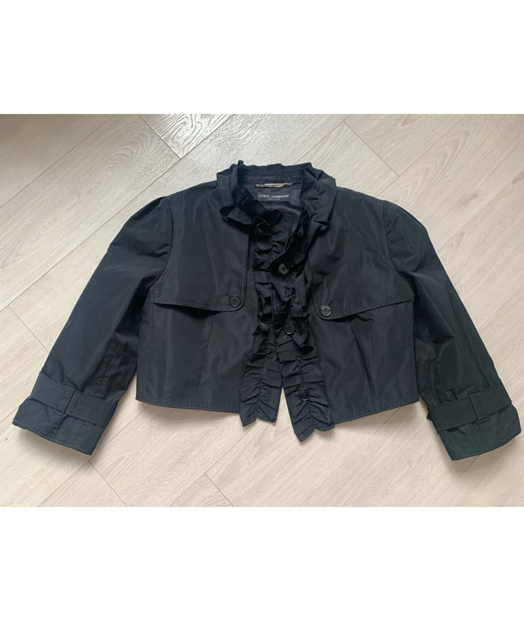 DOLCE&GABBANA Черный полиэстеровый жакет/пиджак, фото 7