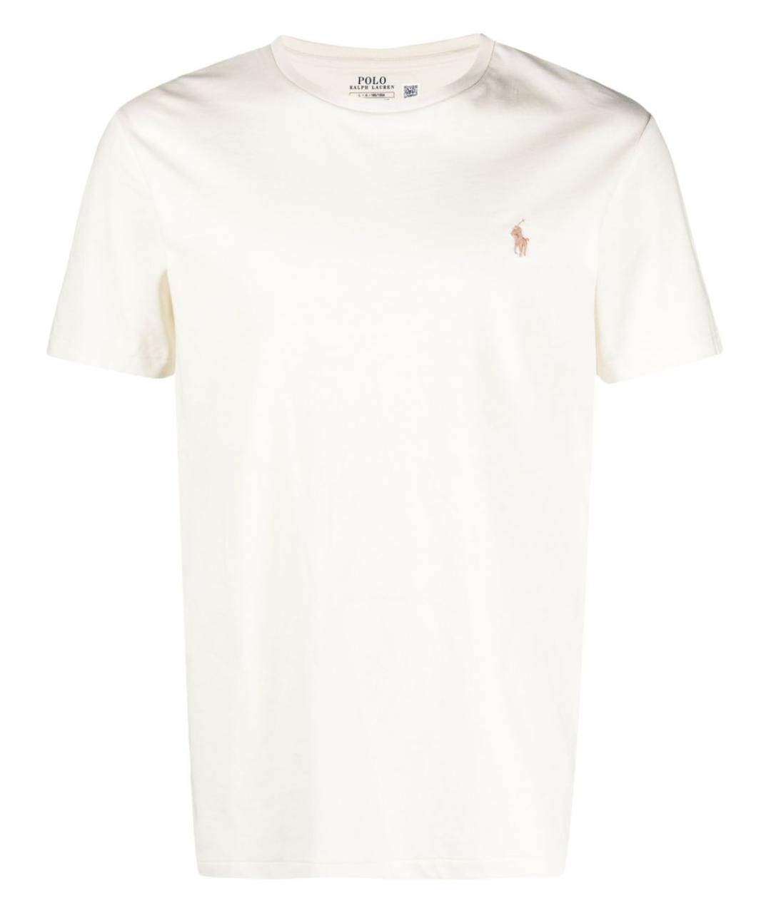 POLO RALPH LAUREN Бежевая хлопковая футболка, фото 1
