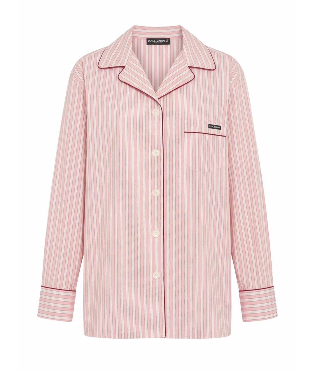 DOLCE&GABBANA Розовая хлопковая рубашка, фото 1