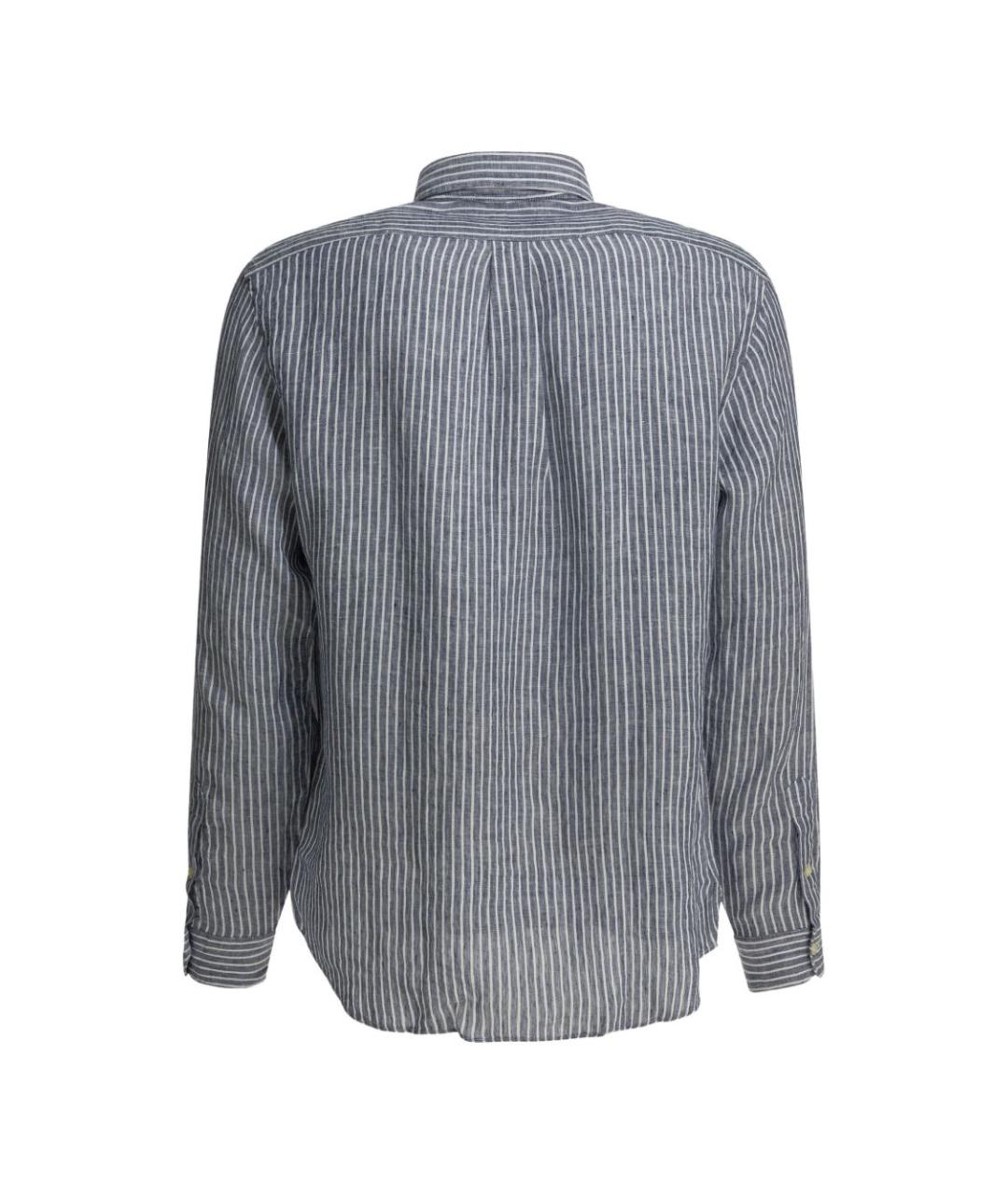 POLO RALPH LAUREN Синяя льняная кэжуал рубашка, фото 2