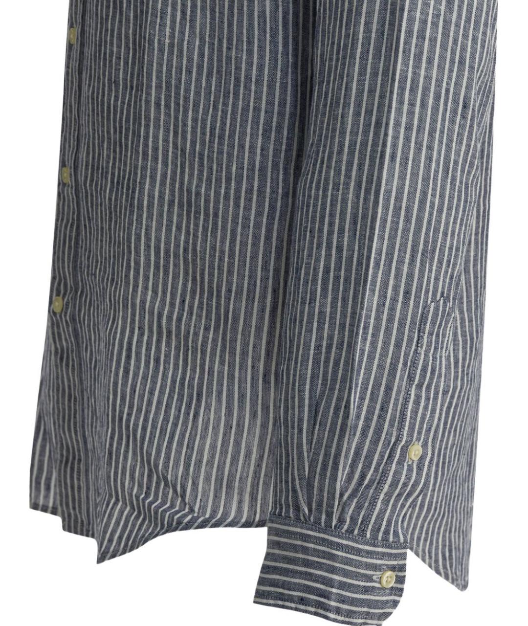 POLO RALPH LAUREN Синяя льняная кэжуал рубашка, фото 3