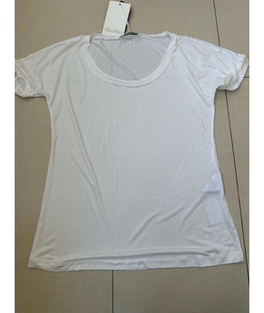 MAX MARA Белая вискозная футболка, фото 6