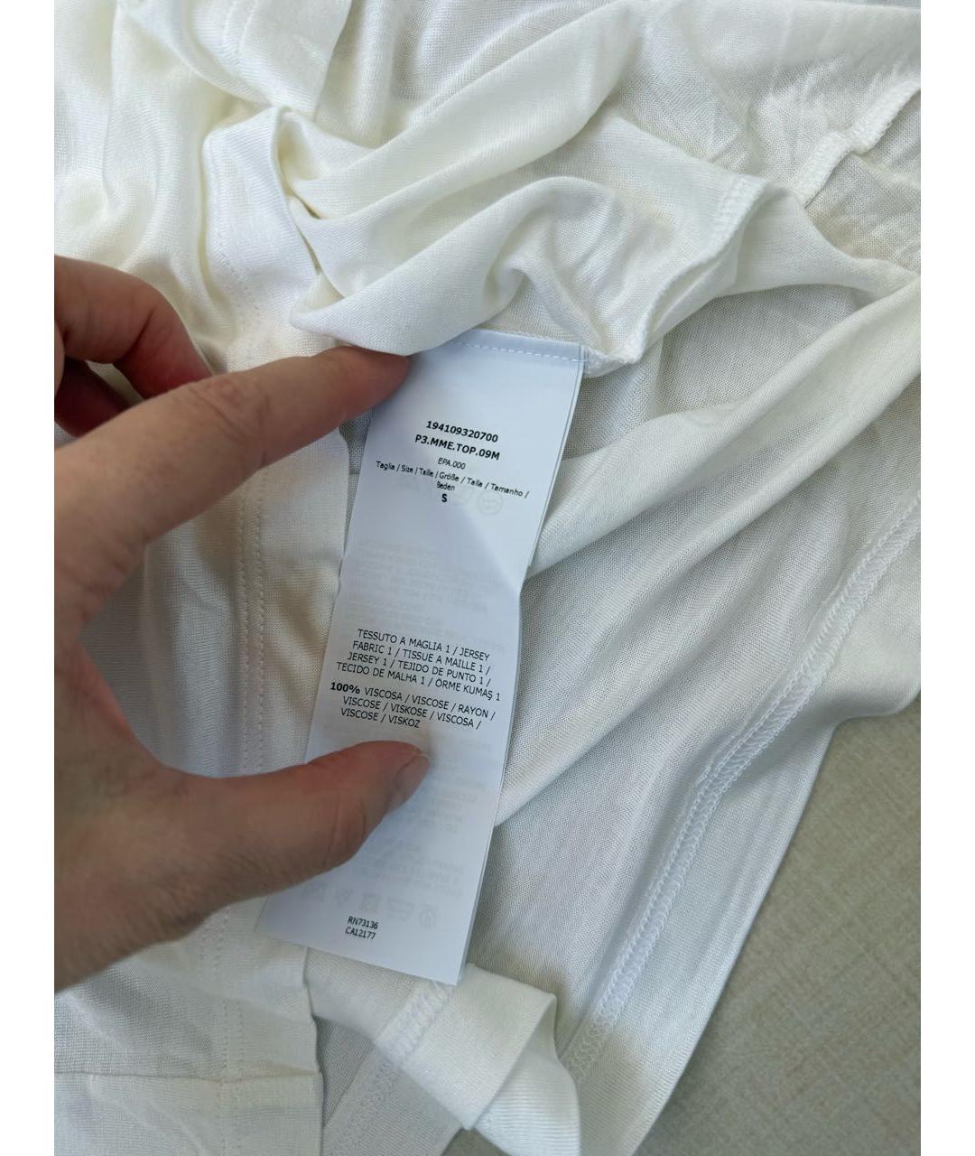 MAX MARA Белая вискозная футболка, фото 5