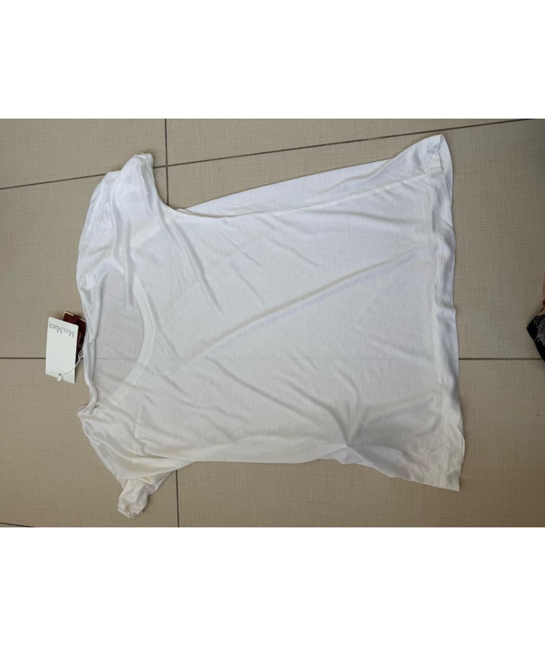 MAX MARA Белая вискозная футболка, фото 2