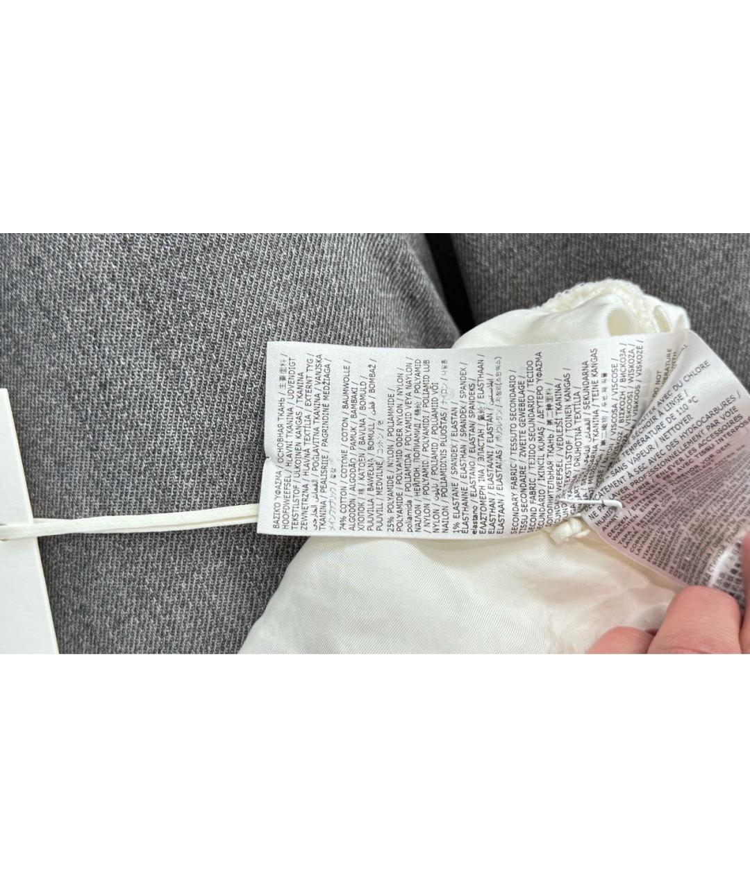 JIL SANDER Белая хлопковая блузы, фото 8