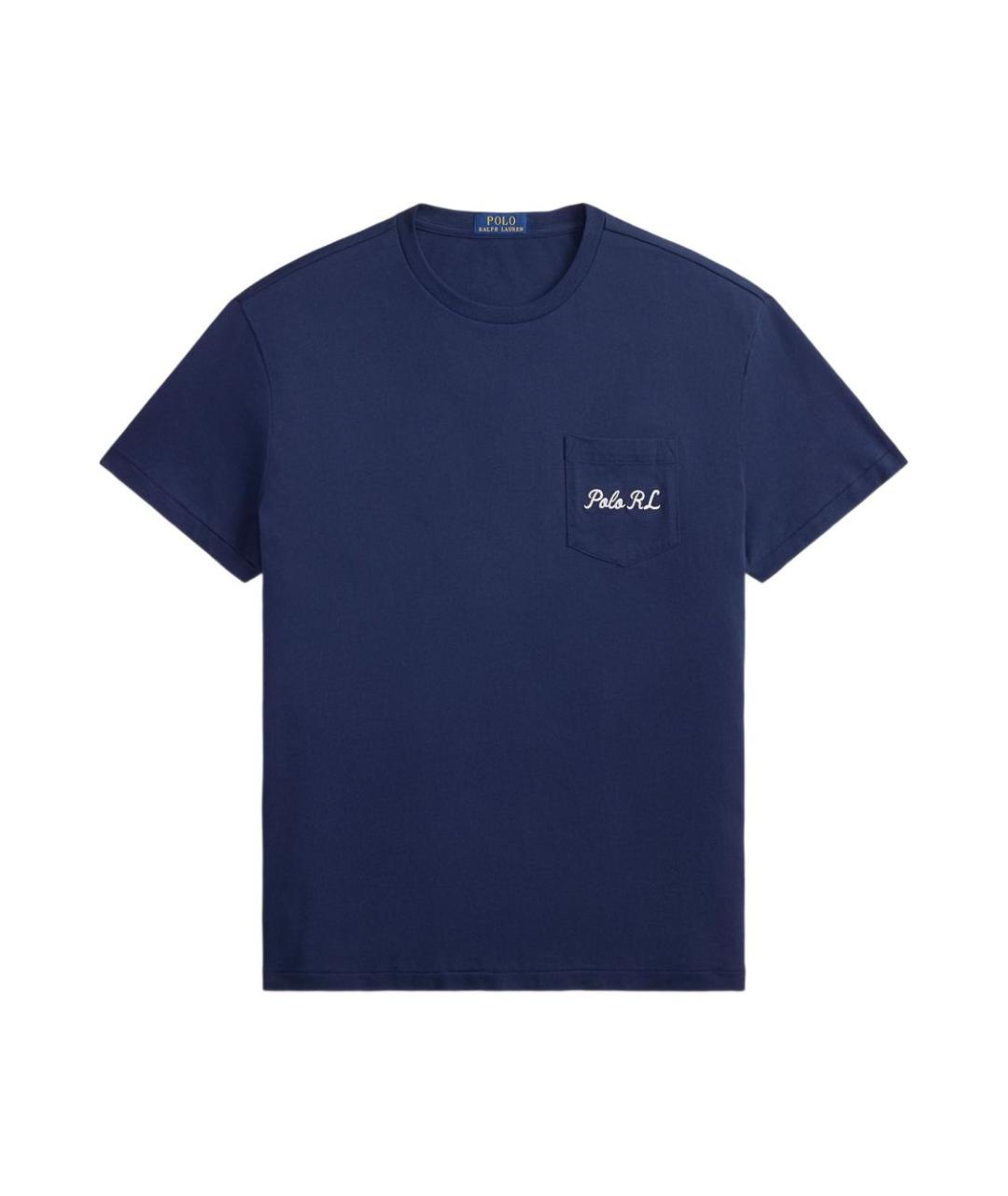 POLO RALPH LAUREN Синяя хлопковая футболка, фото 1