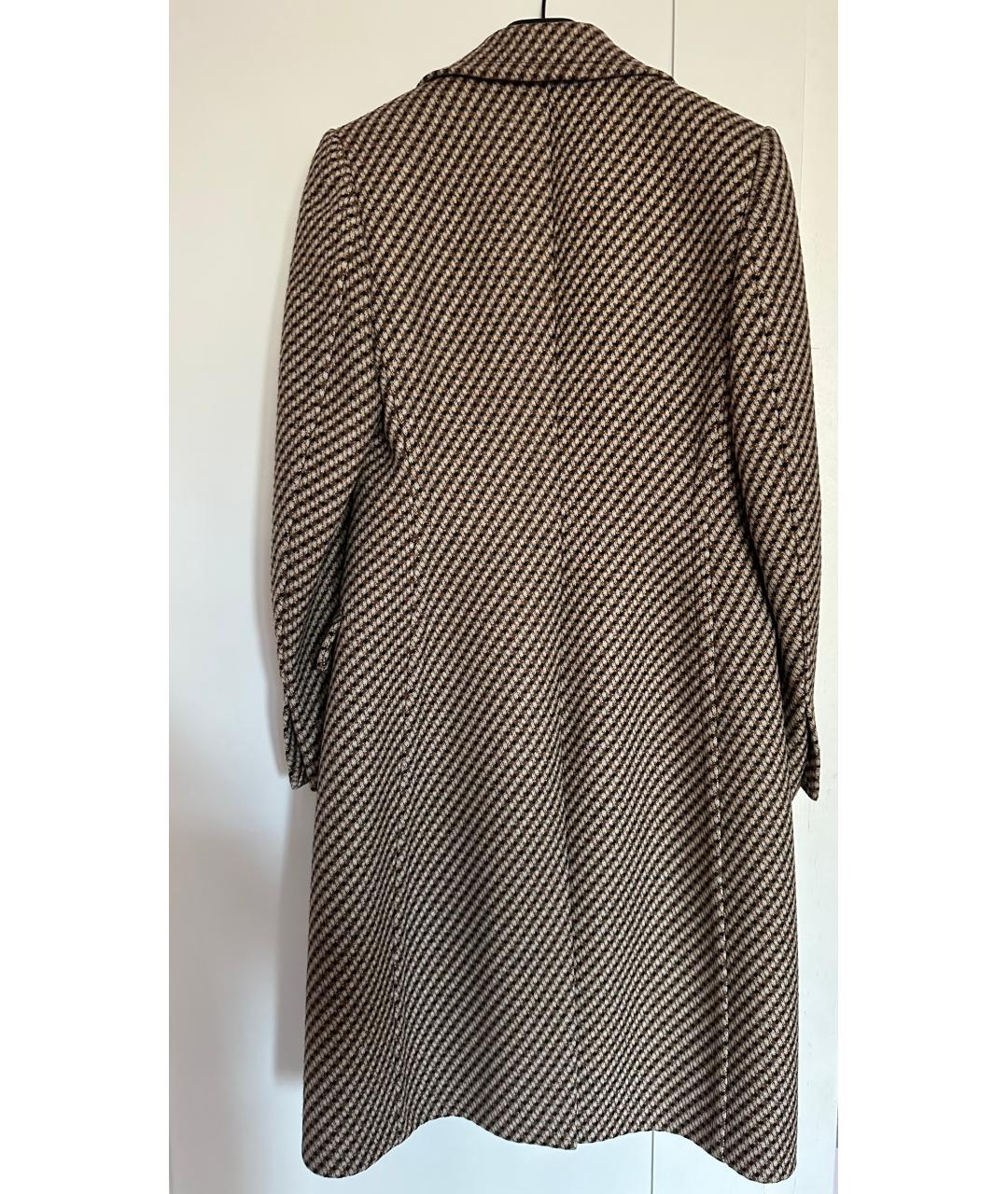 PRADA Коричневое шерстяное пальто, фото 2