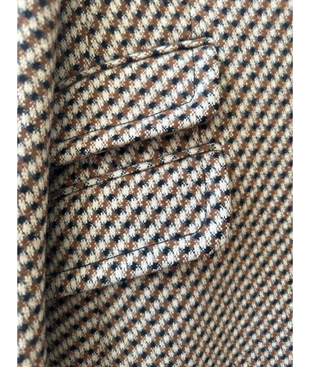 PRADA Коричневое шерстяное пальто, фото 5