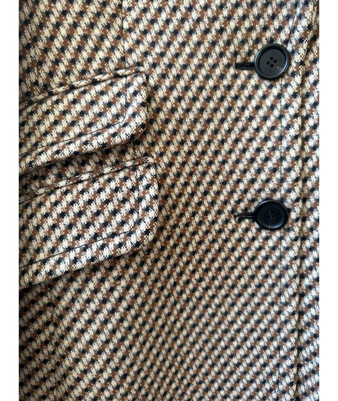 PRADA Коричневое шерстяное пальто, фото 4