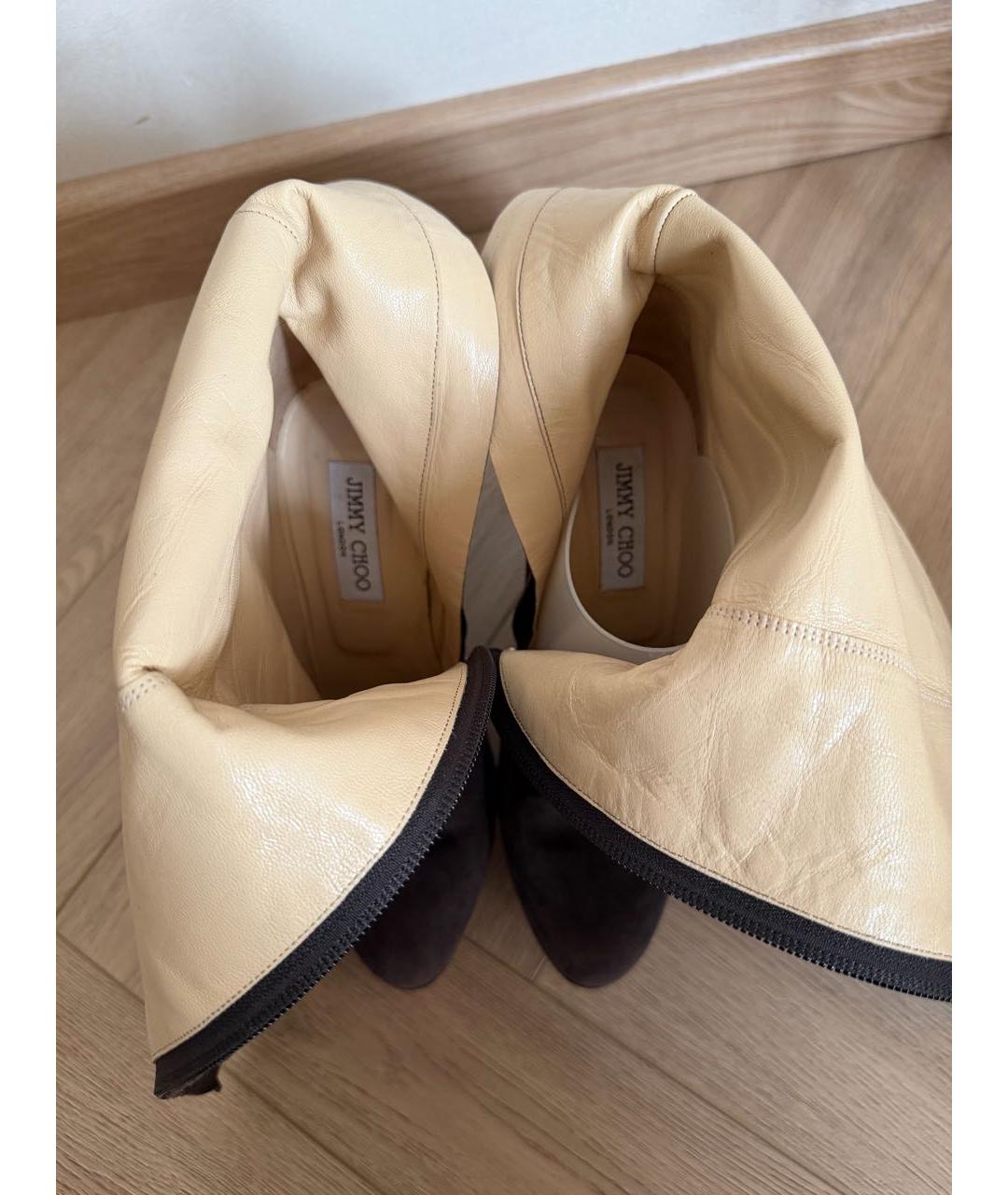 JIMMY CHOO Серые замшевые сапоги, фото 6