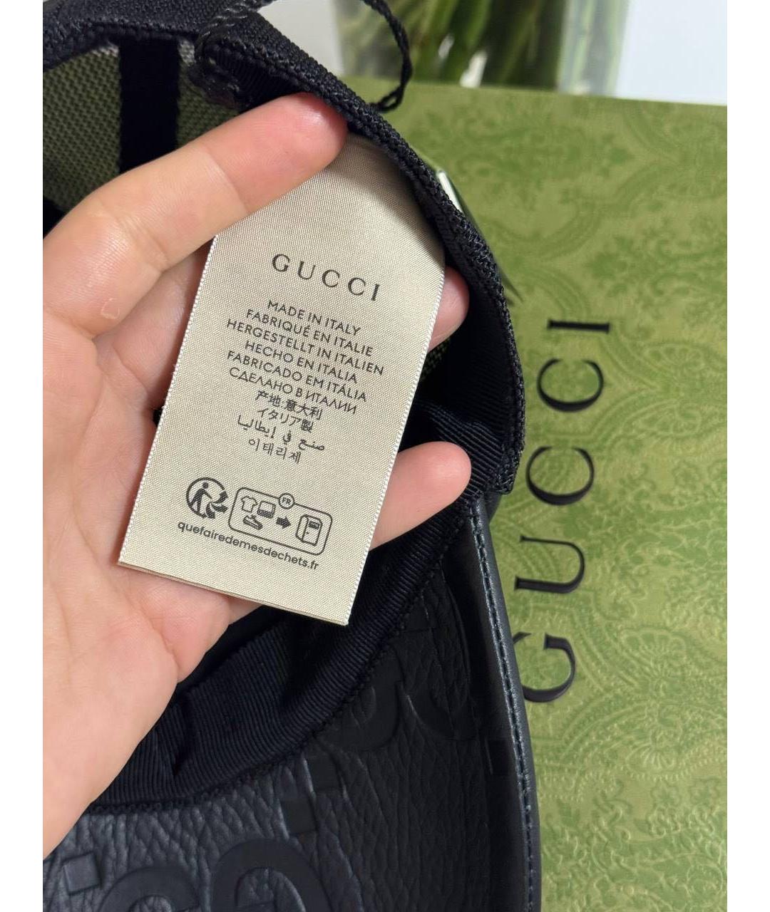 GUCCI Черная синтетическая кепка, фото 4