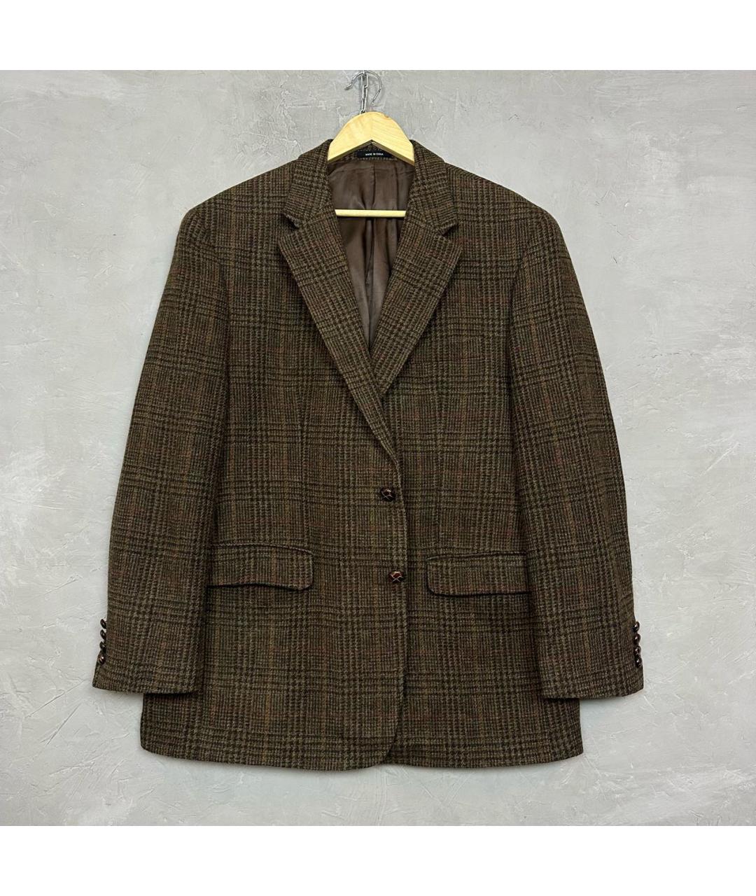 RALPH LAUREN Коричневый твидовый пиджак, фото 2