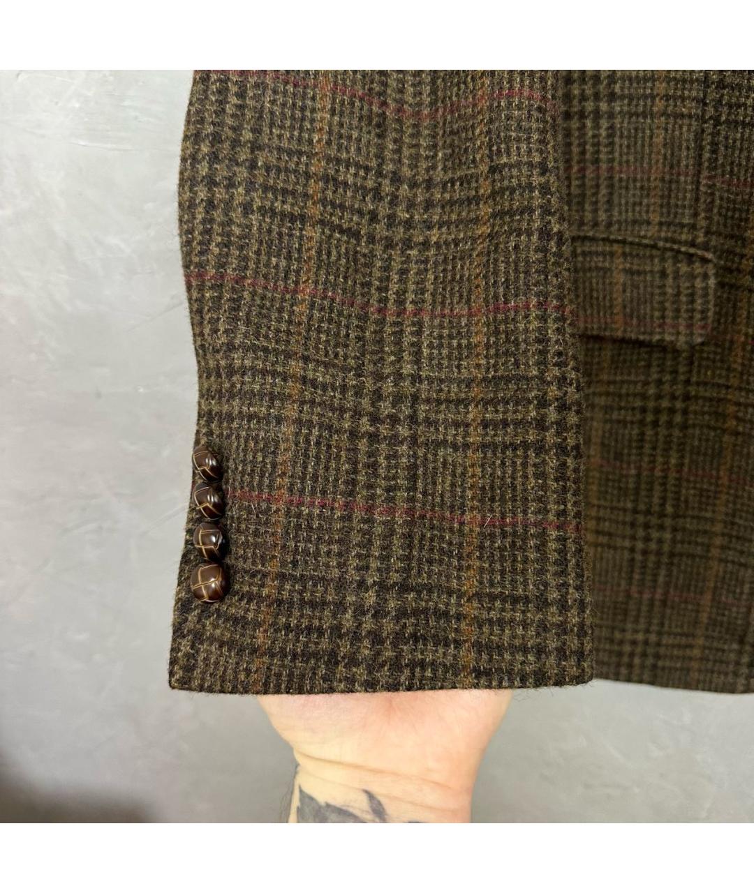 RALPH LAUREN Коричневый твидовый пиджак, фото 4