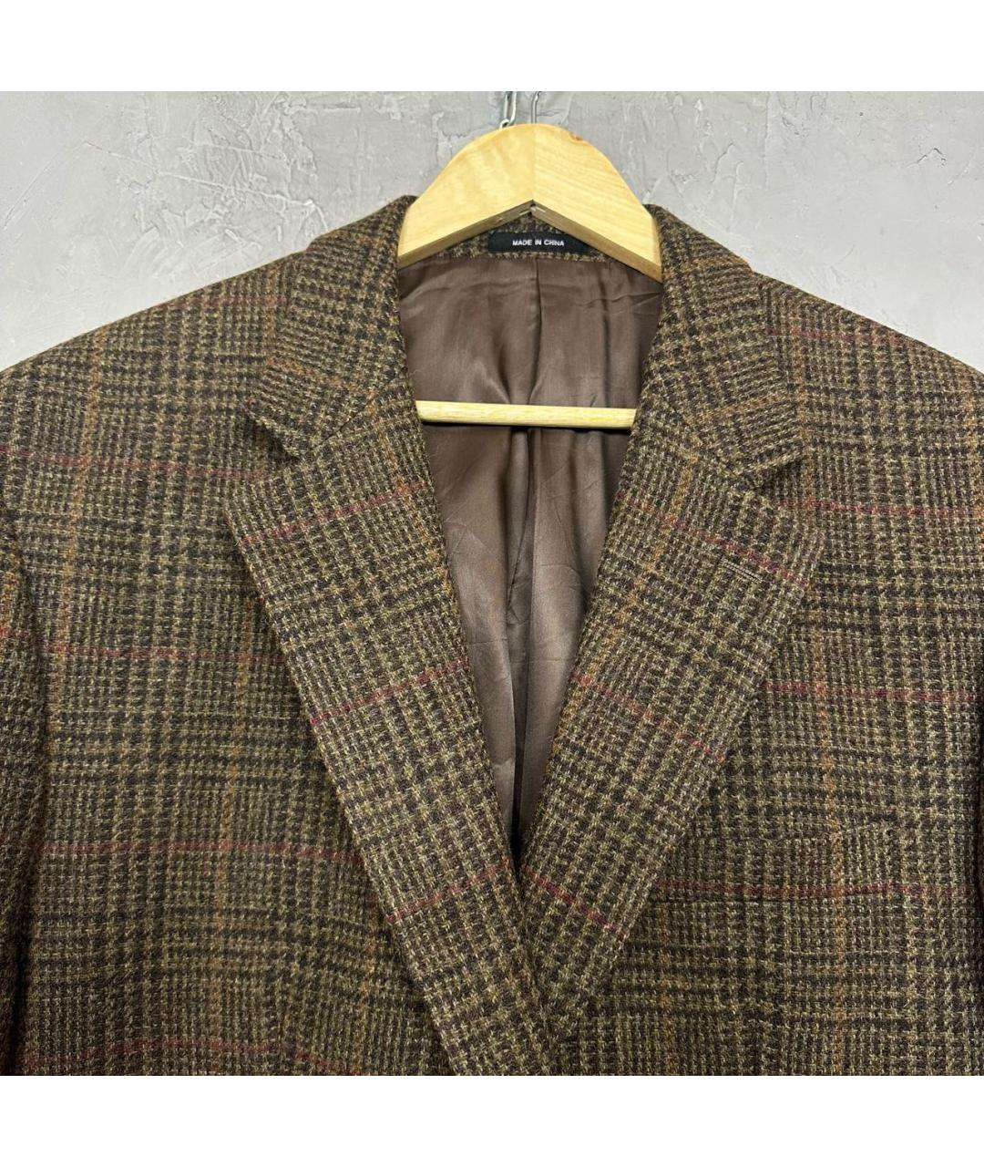 RALPH LAUREN Коричневый твидовый пиджак, фото 5