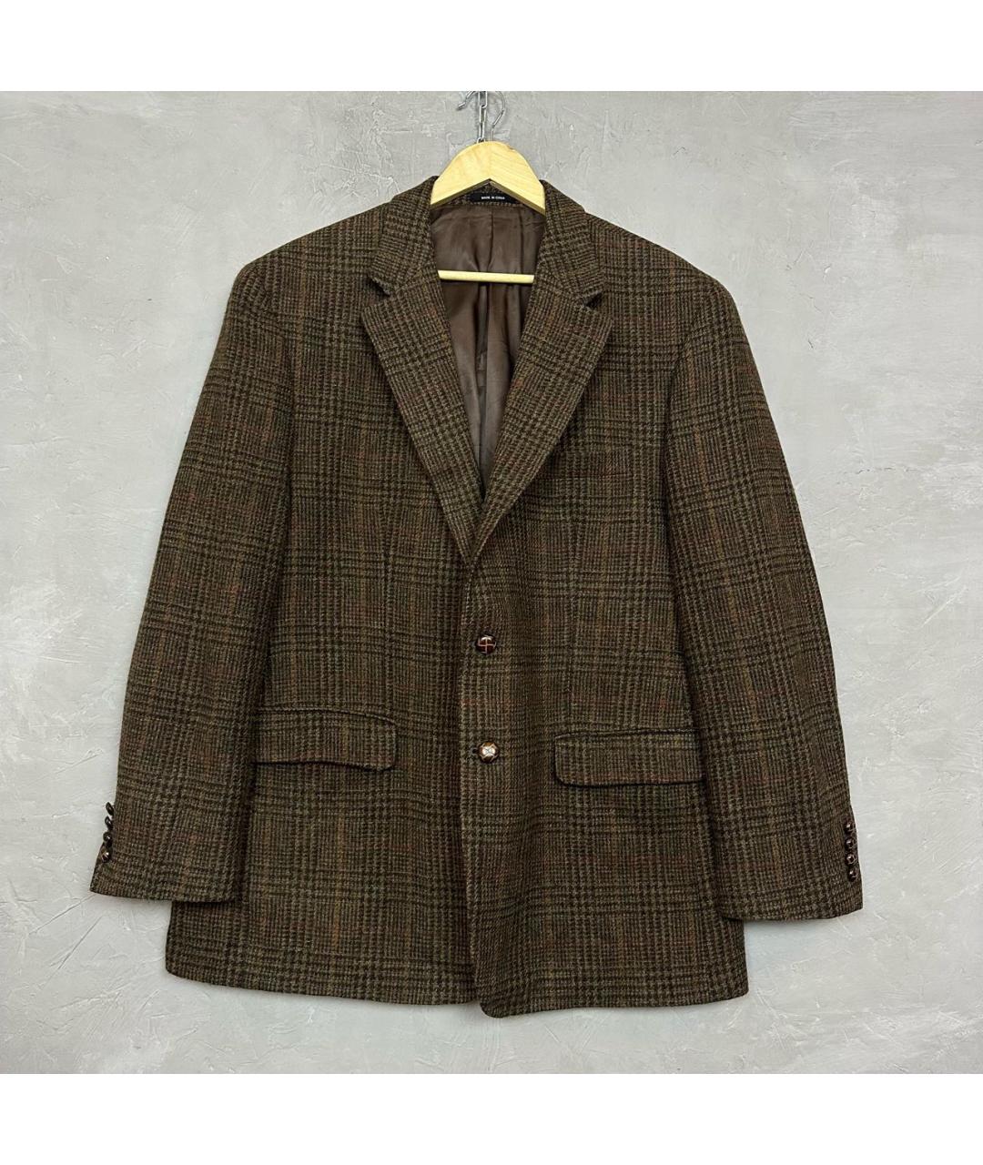 RALPH LAUREN Коричневый твидовый пиджак, фото 9